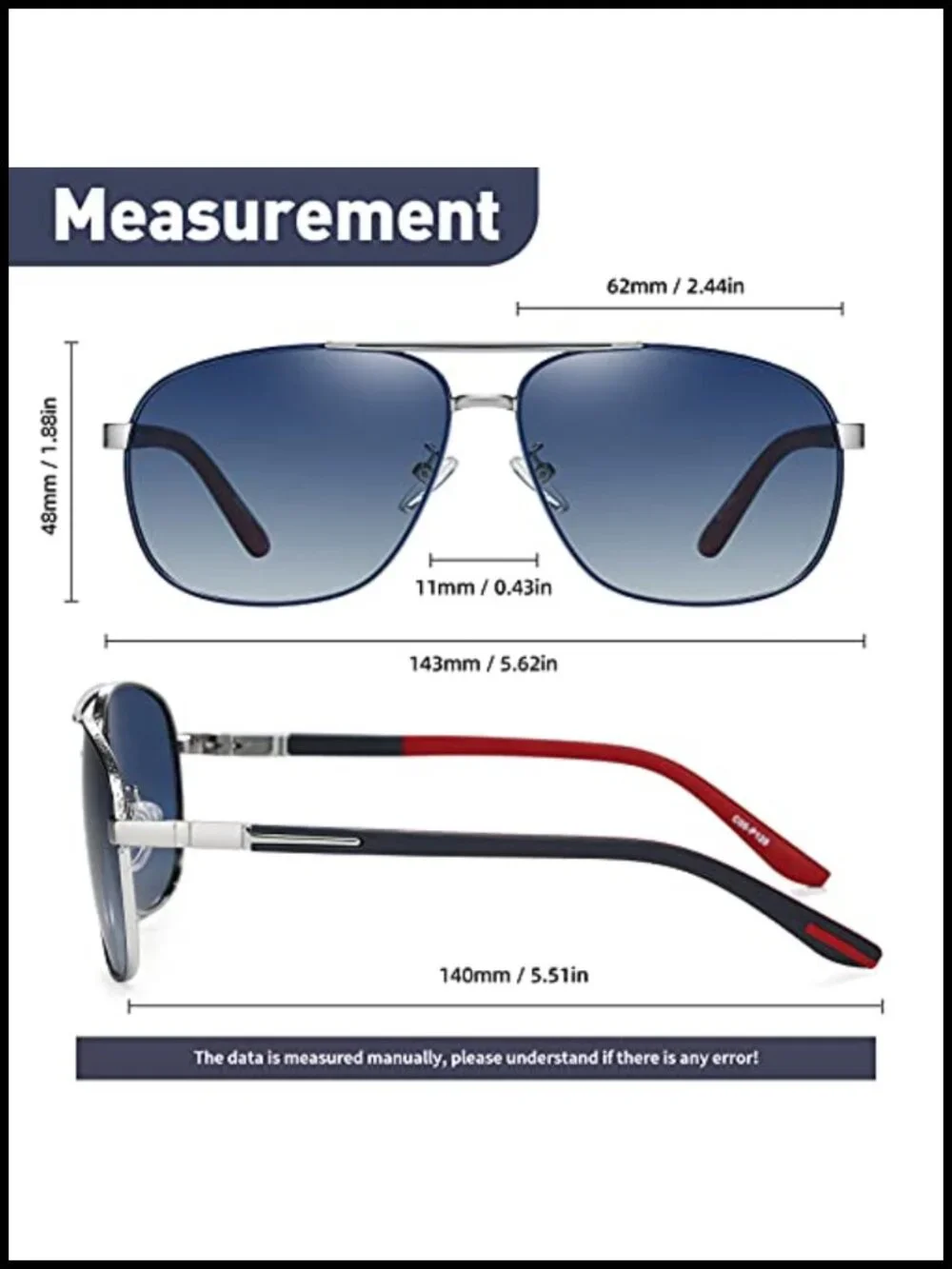 Polarized Aviator Sunglasses UV400 Protection Mirror Lens Vintage